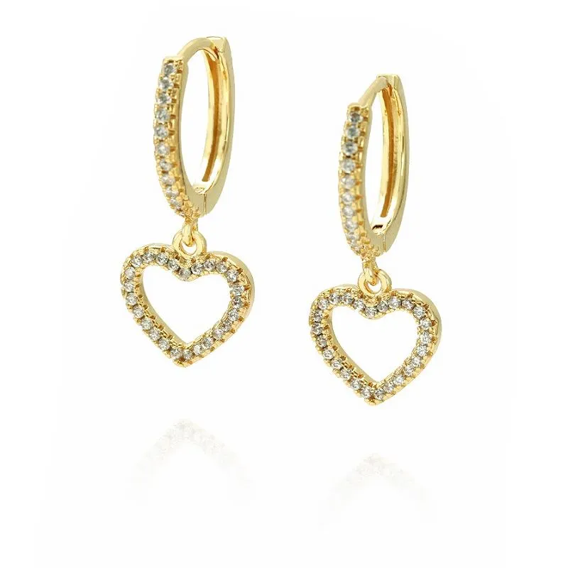 Karika za naušnice u obliku srca od srebra 925