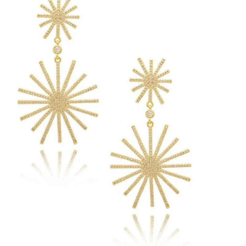 Viseća naušnica Big Micro Pave