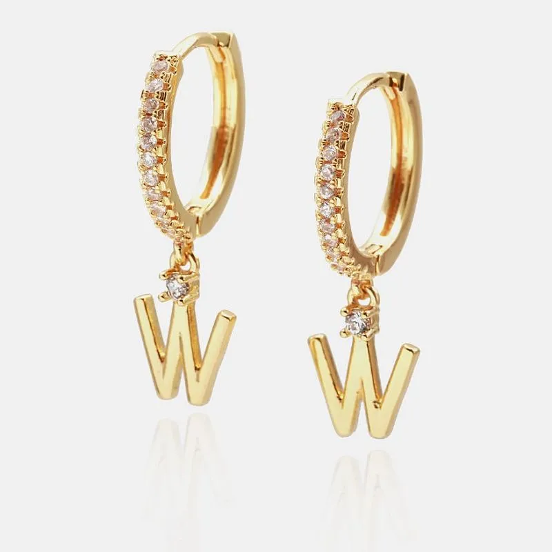 Viseća W početna naušnica