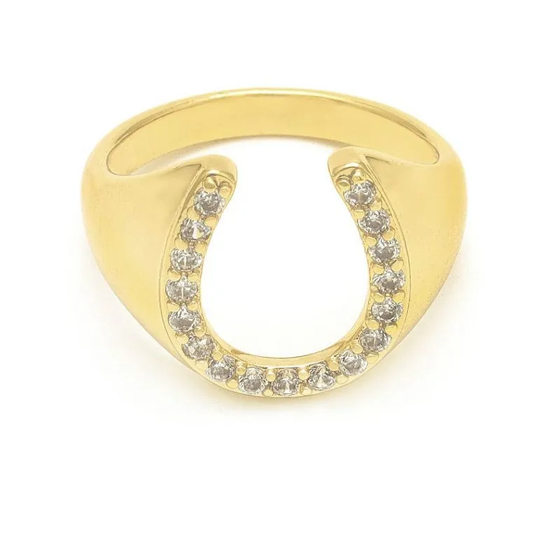 Modni ženski prsten u obliku slova U