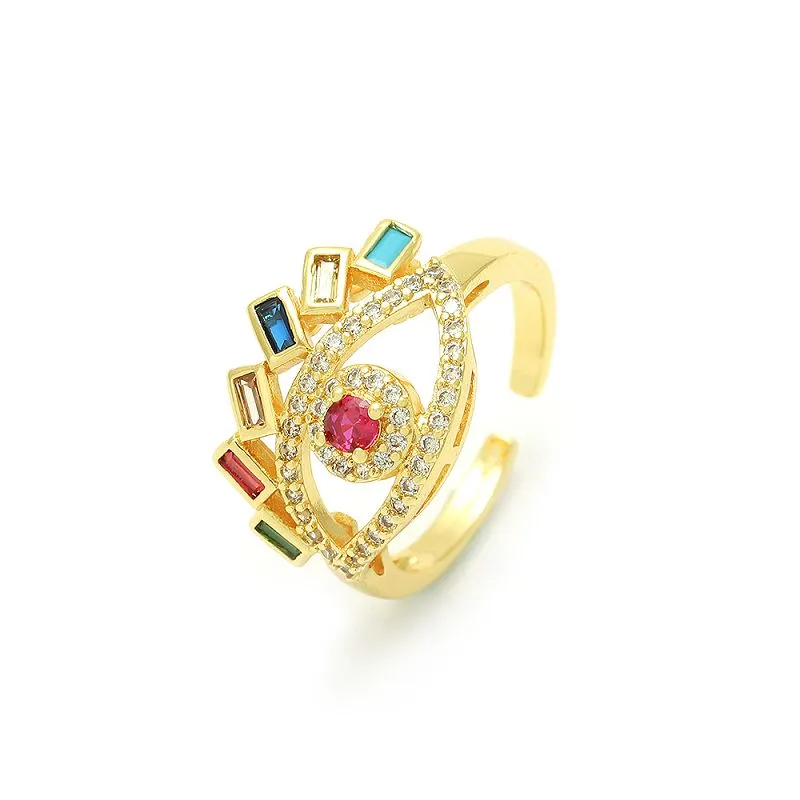 Pozlaćeni prsten za zle oči, podesiv