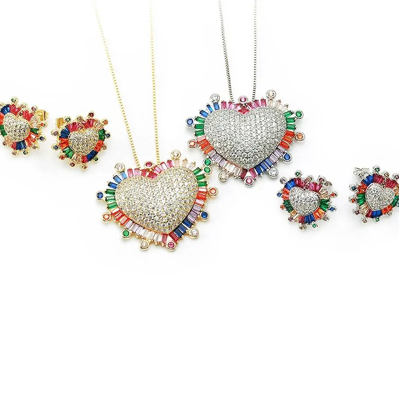 Set nakita Multi Cz Heart