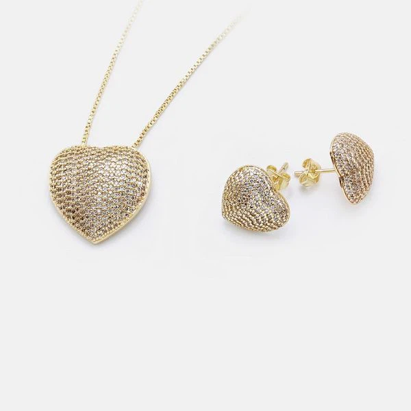 Set nakita Pave Setting Heart