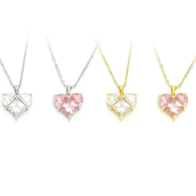 Romantični privjesak u obliku srca pozlaćen