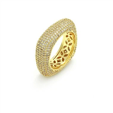 Pozlaćeni popločani prsten