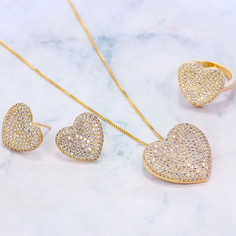 Ženski set nakita u obliku srca